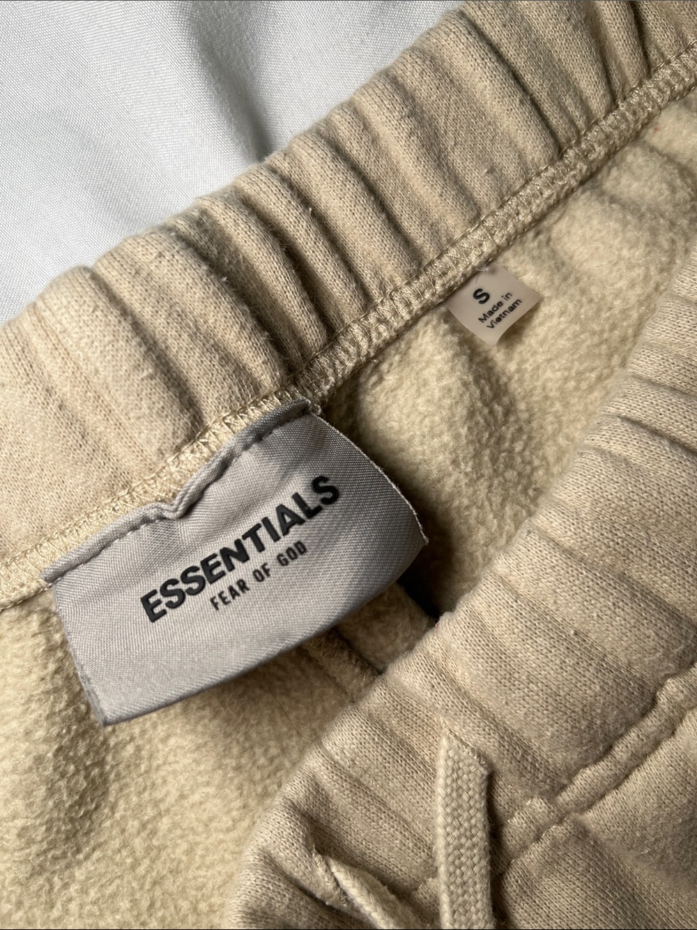 Essentials Tan Joggers with Drawstring - Picture 2 of 2